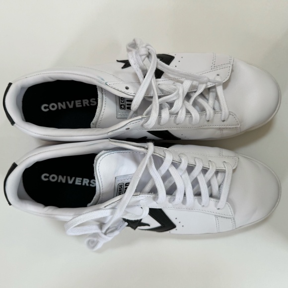 Converse Men's 9.5M Pro Leather Low-Top Skateboard Shoes White - Picture 2 of 6